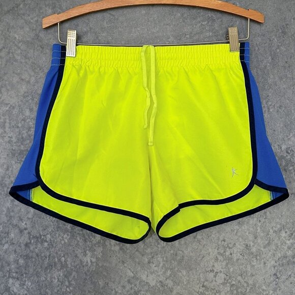 Danskin Now Ladies' Athletic Running Shorts, Yellow/Blue, S (4-6) - Picture 1 of 3